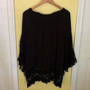 Chico’s Black Label Lace Trim Top